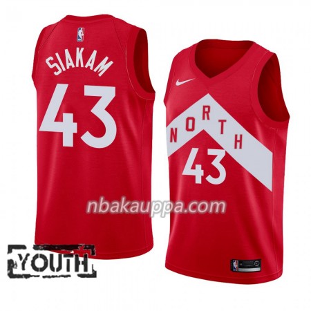 Toronto Raptors Pascal Siakam 43 2018-19 Nike Punainen Pelipaidat Swingman - Lasten
